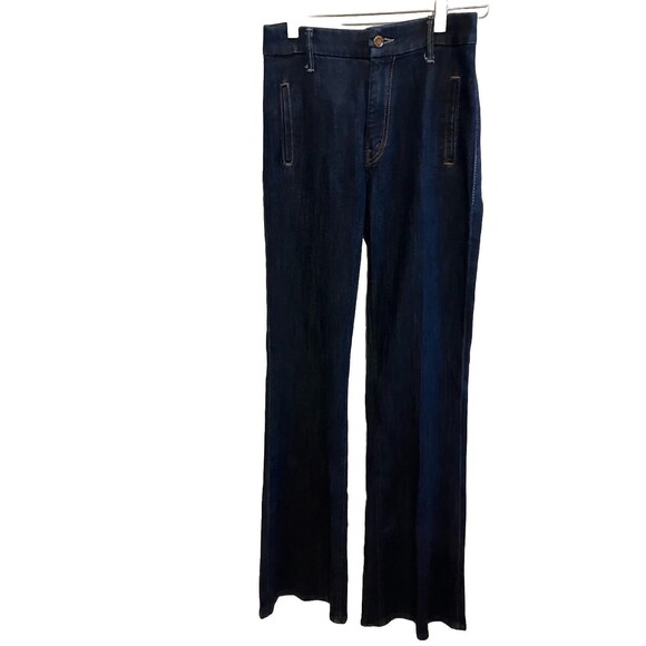 Mother The Drama High Rise Flare Jeans Size 28 Medium Wash Retro Style - Picture 5 of 9